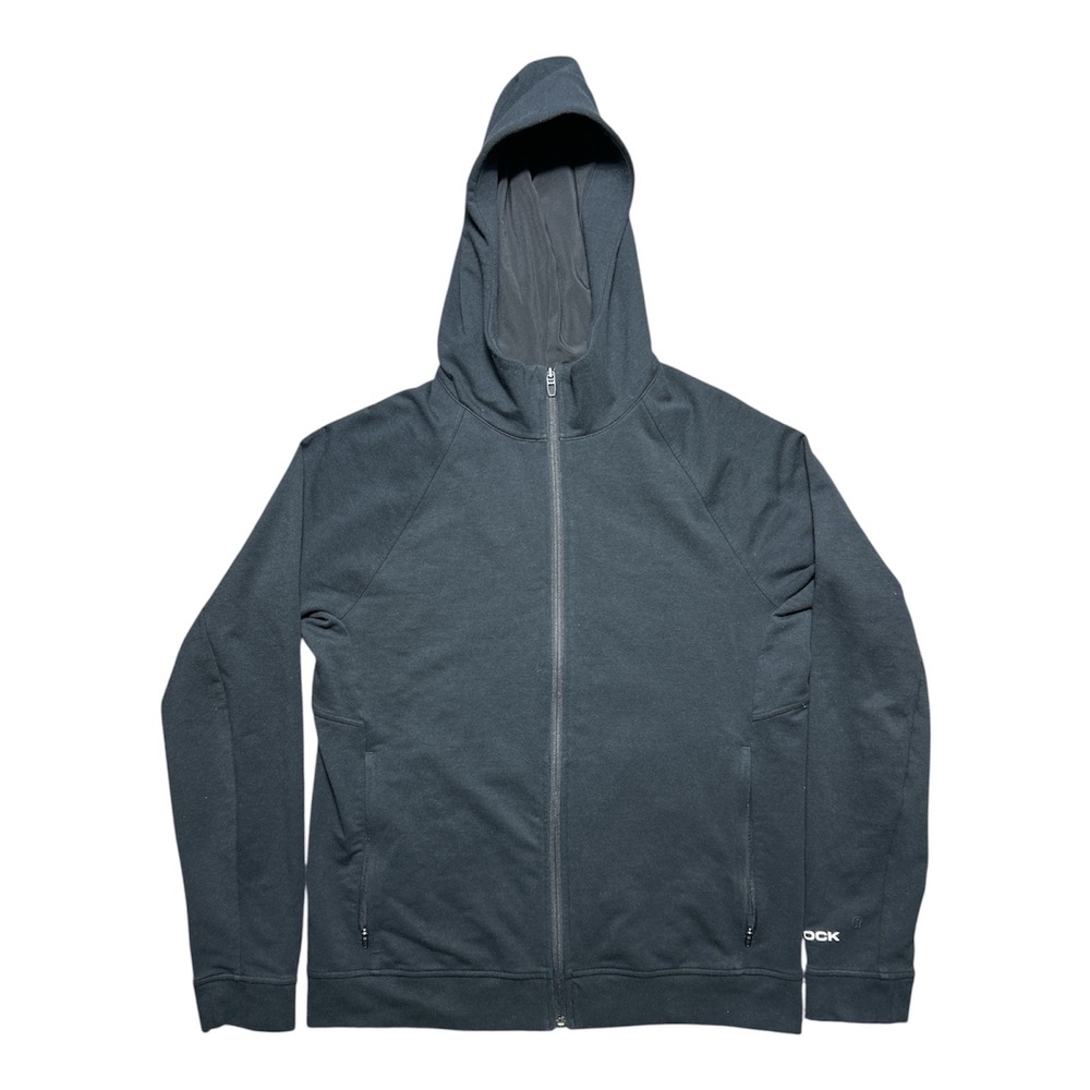 Lululemon City Sweat Full Zip Hoodie Mens Black Block Logo LM3CBZS M